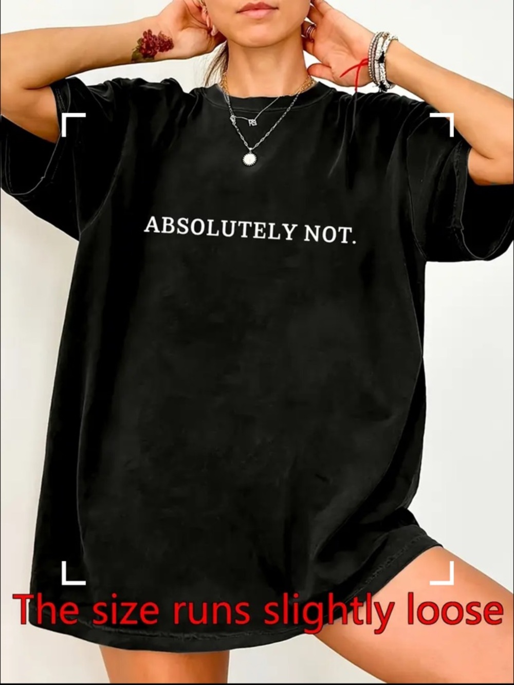 Absolutely Not. Black Graphic Tee Dress